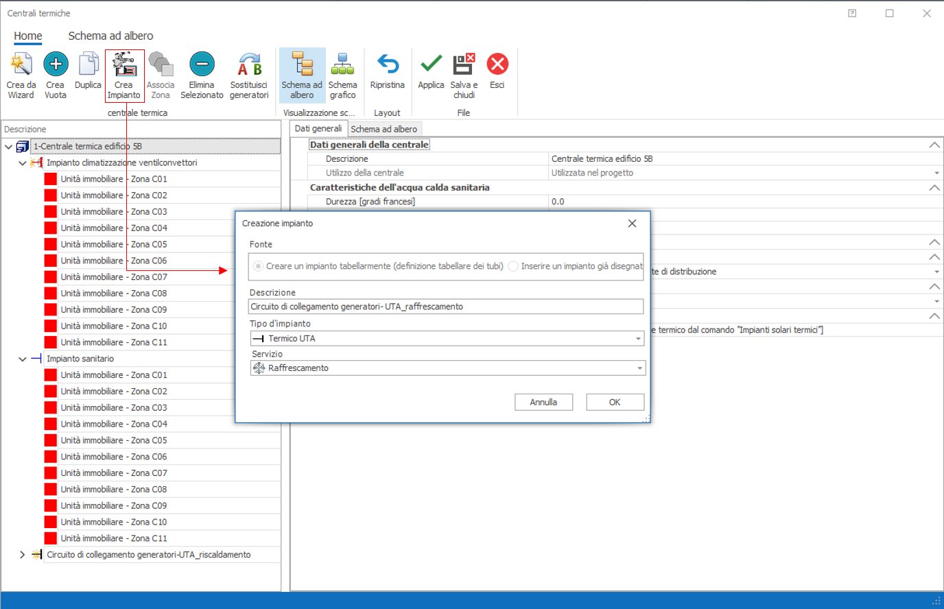 Creazione impianto termico per Unità di Trattamento Aria
